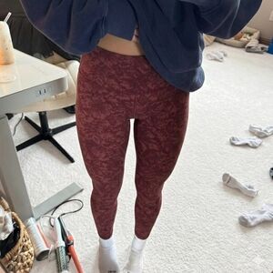 Athleta Womens Leggings Elation Textured Size XS Cranberry